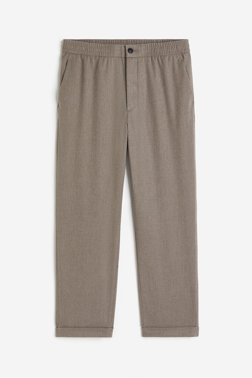 

Брюки H&M Regular Fit Twill, серо-бежевый