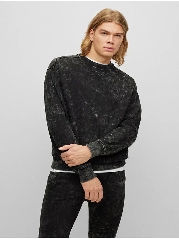 Футболка с длинным рукавом Snow Washing Knitshirt BOSS, Black