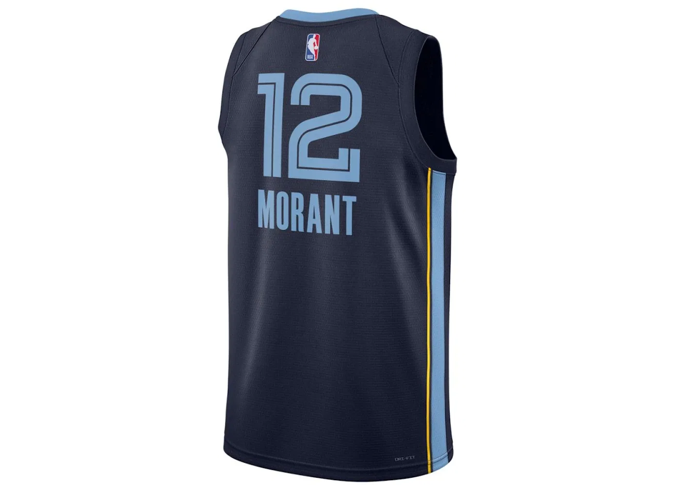 Мужская баскетбольная джерси Nike NBA Memphis Grizzlies Ja Morant Icon Edition Dri-FIT Swingman, Dark Blue/Light Blue — фото 2