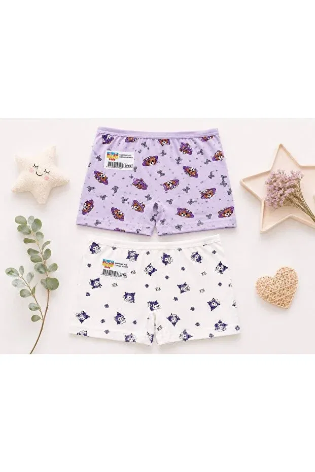 Детские боксеры для мальчиков хлопковые 2-шт Kids, White And Purple — фото 2