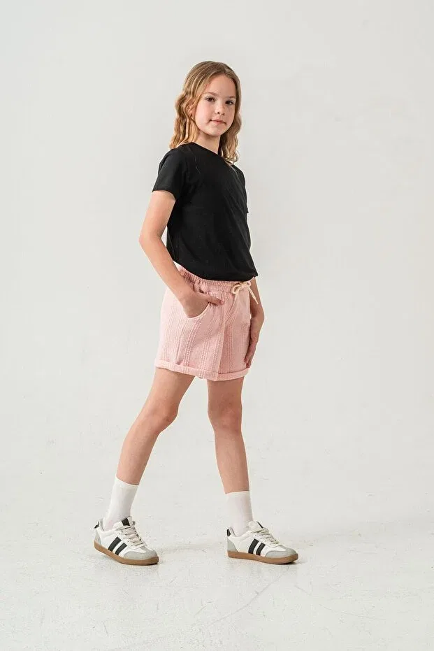 Детские шорты для девочек хлопковые Mışıl Kids, Pink — фото 4