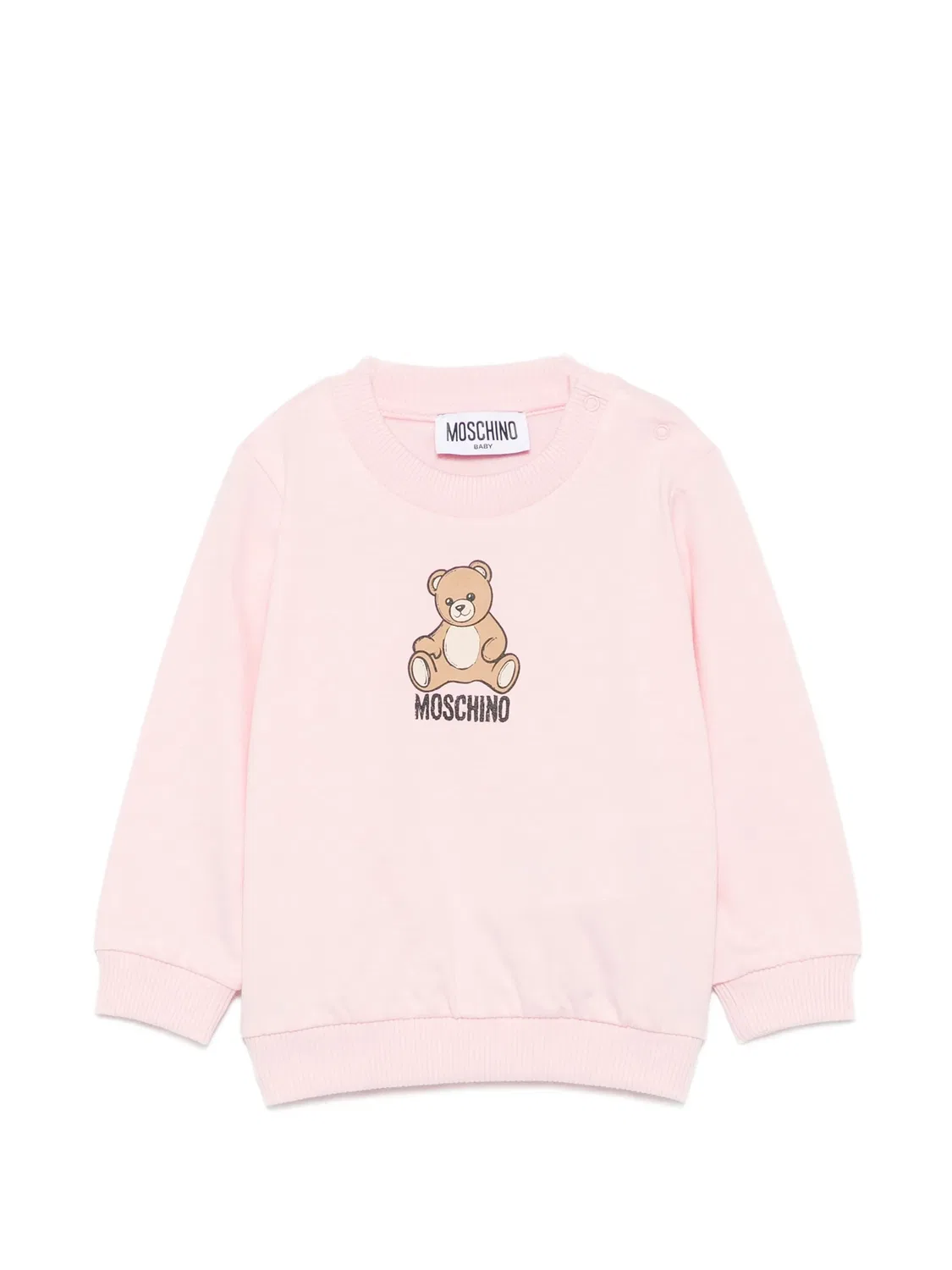 Moschino Свитшот с принтом мишки розовый