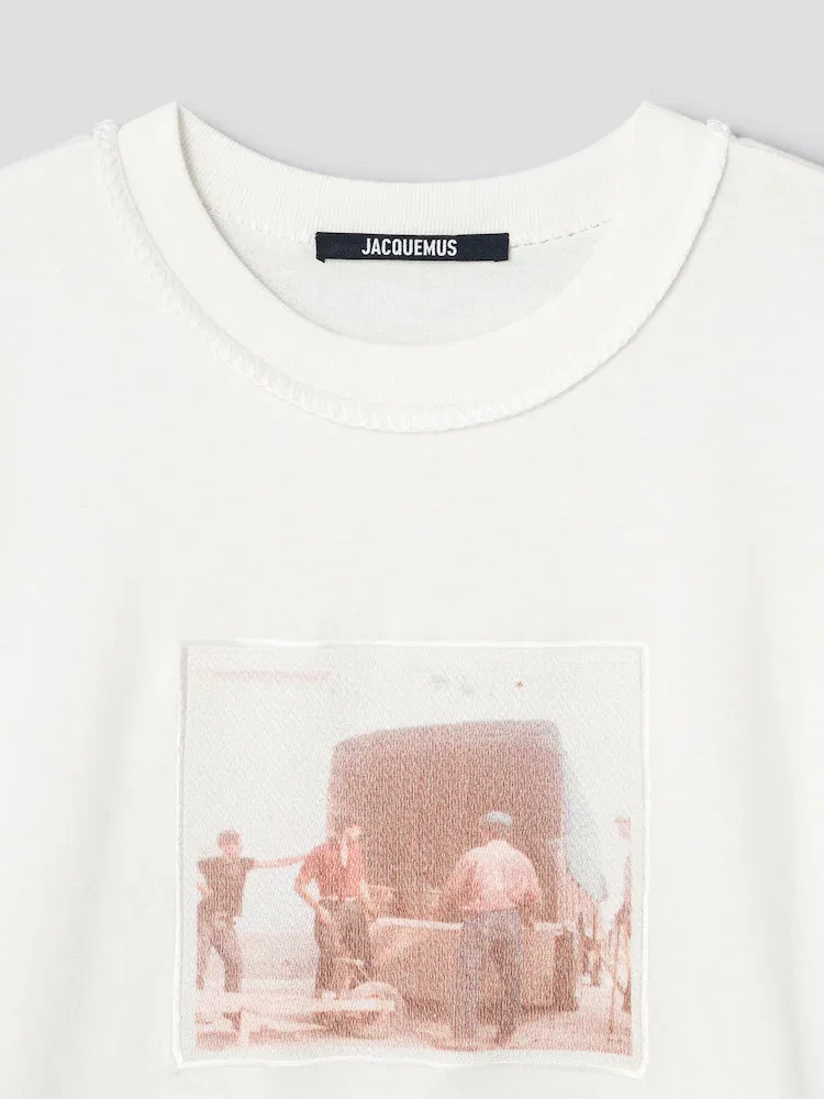 Футболка с фотопринтом Le Tshirt Paysan Mc JACQUEMUS, Ivory — фото 3