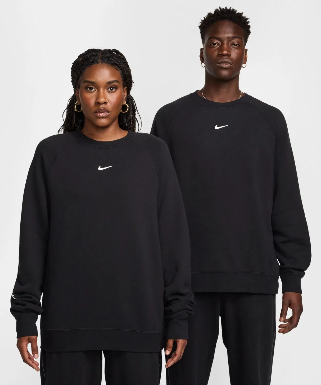 Мужское флисовое худи с длинным рукавомNOCTA CS Crew Fleece NIKE, Grey — фото 2