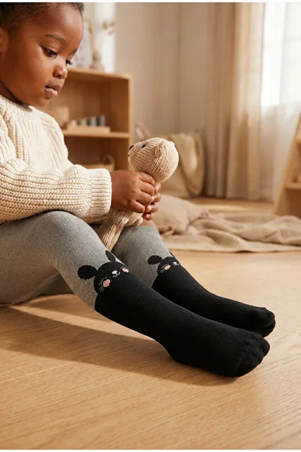 Детские колготки с животным принтом комплект 2 шт Bony Socks, Patterned — фото 3