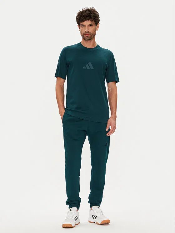 Футболка regular fit Adidas, зеленый — фото 2