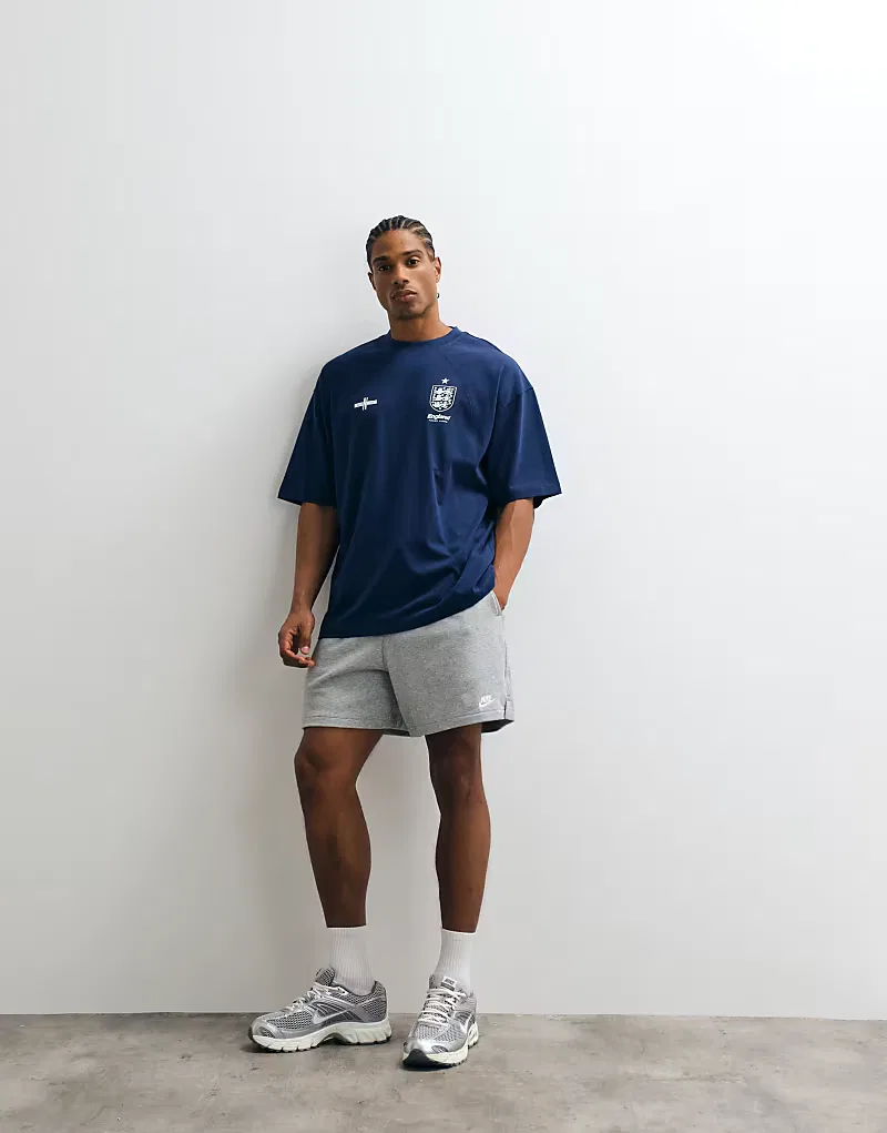 Шорты Nike Club из французской махровой ткани серого — фото 2
