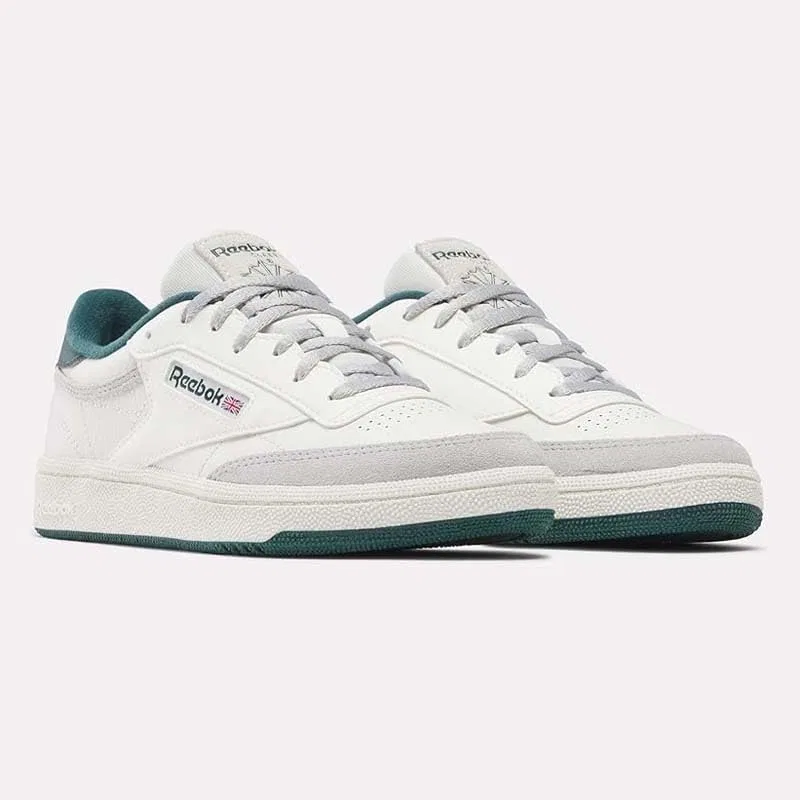Детские кроссовки для мальчиков с низким вырезом Club C Reebok, Chalk Grey1 Frostgreen — фото 3