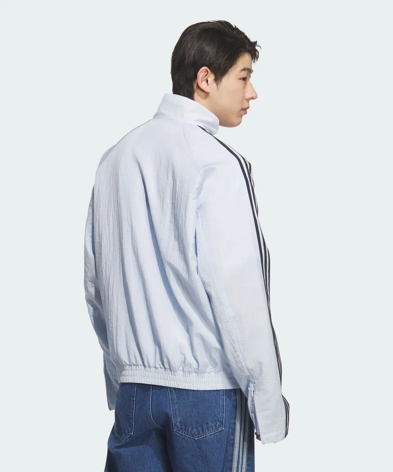 Мужская куртка из нейлона с высоким воротником FTBL JKT for BEAUTY&YOUTH Adidas, Blue — фото 4