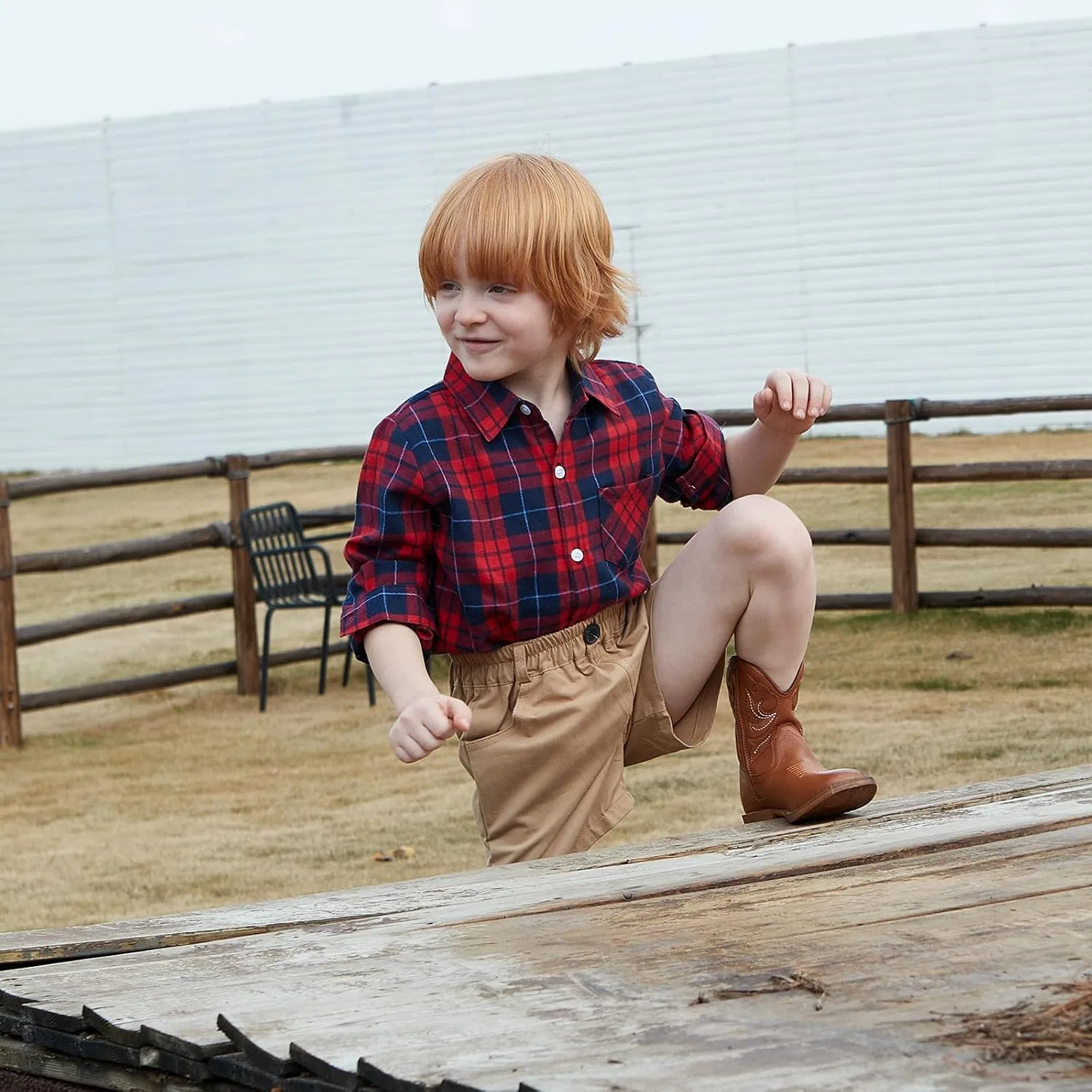 Детские сапоги-казаки для девочек и мальчиков IUV KIDS, Brown — фото 3