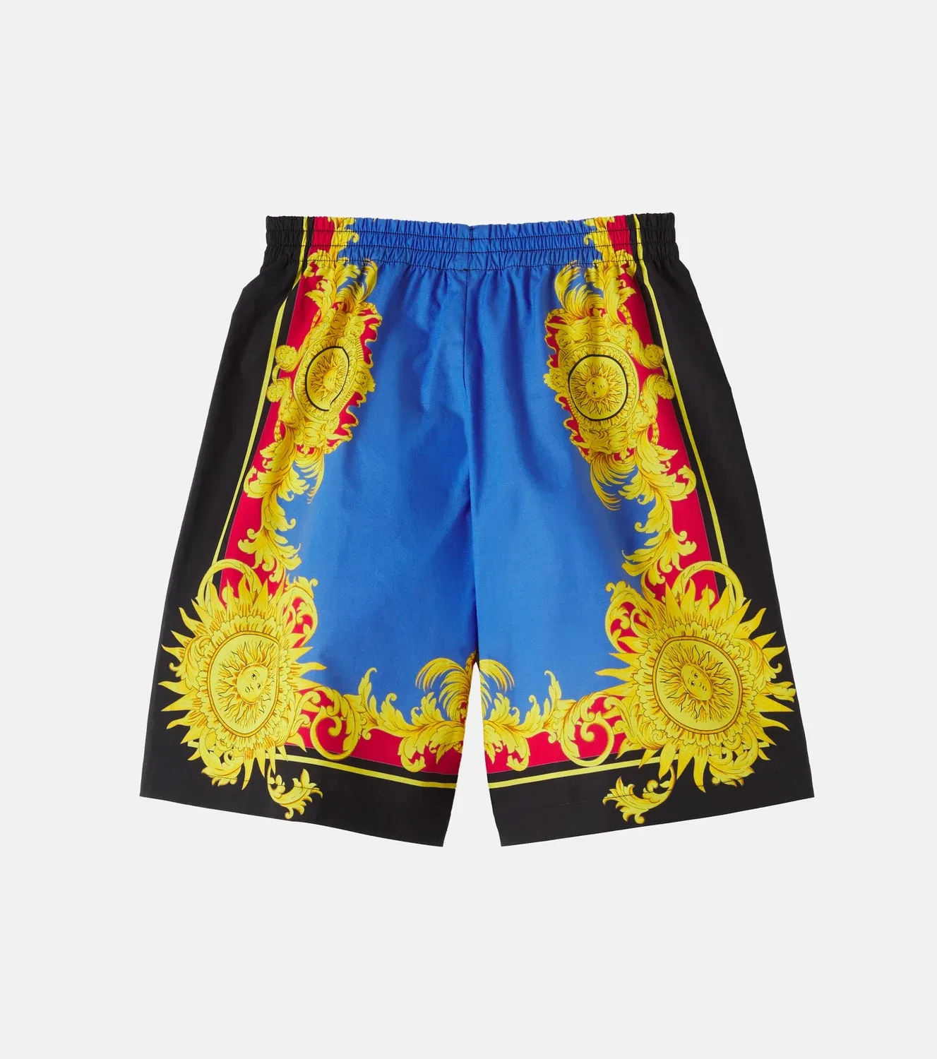 Шорты хлопковые с принтом Versace Kids, мультиколор — фото 2