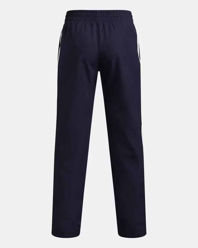 Штаны детские 63,5 см водоотталкивающие UA Rival Woven UnderArmour, Midnight Navy/White — фото 2