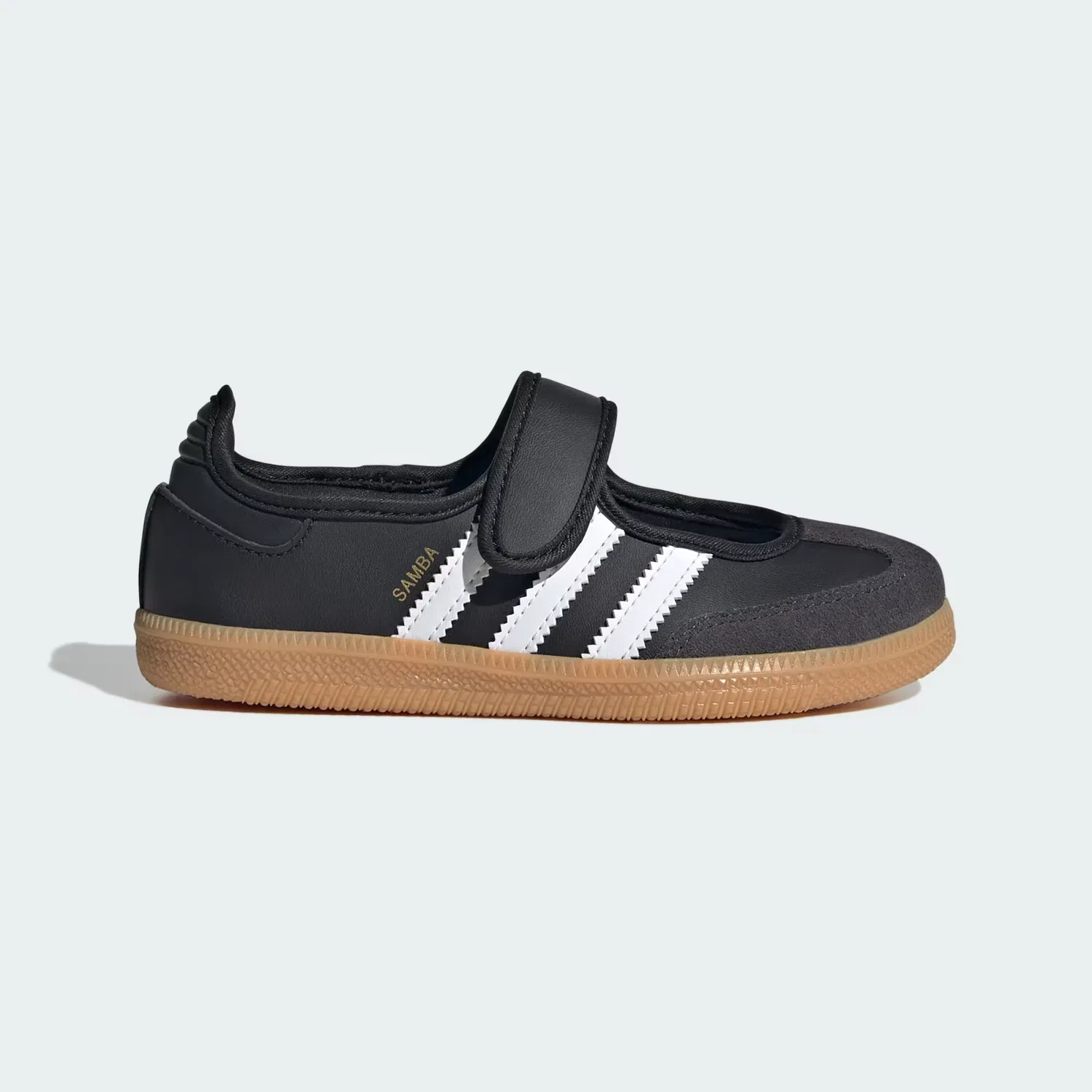 Детские кроссовки на липучках Samba Jane Adidas Originals, черный