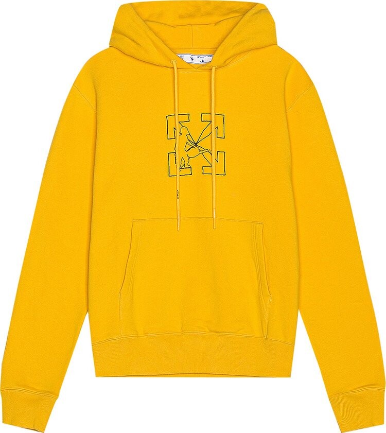 

Худи Off-White Workers Logo Slim Hoodie 'Yellow/Black', желтый