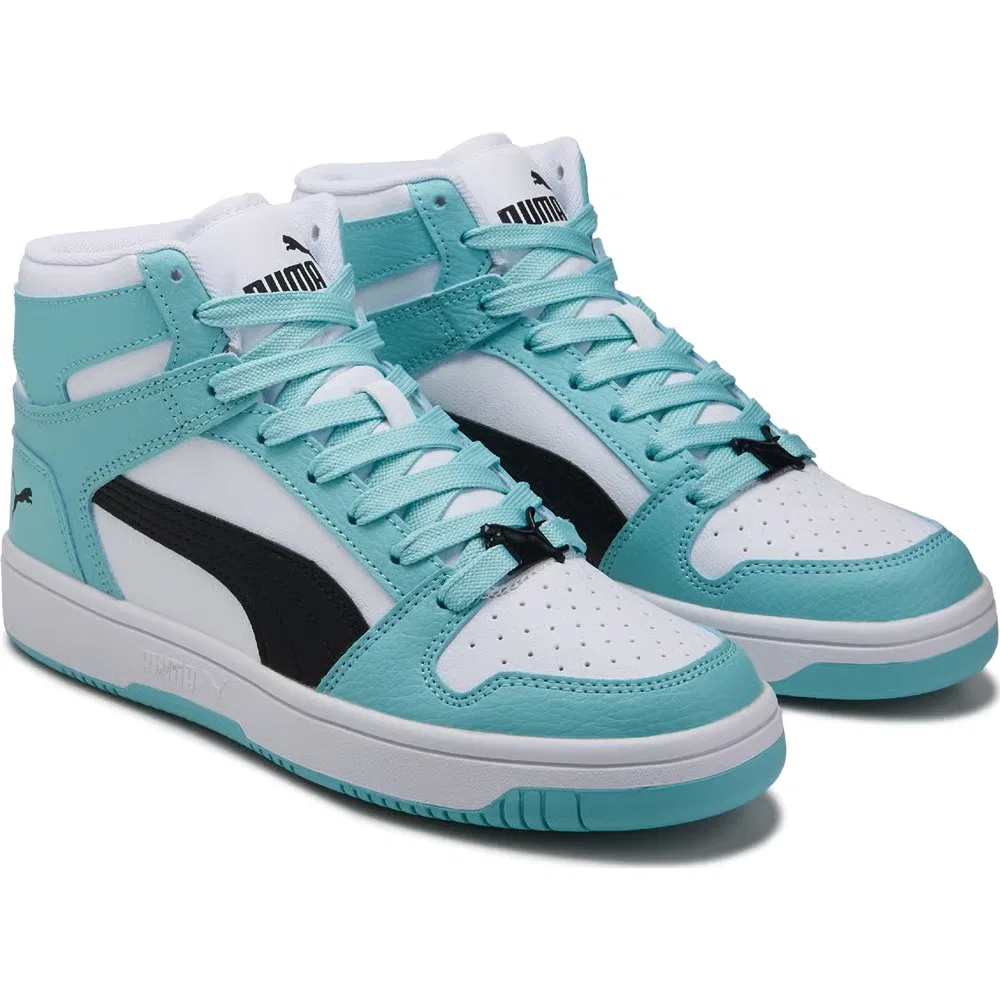 Детские высокие кроссовки Puma, White/Blue/Black