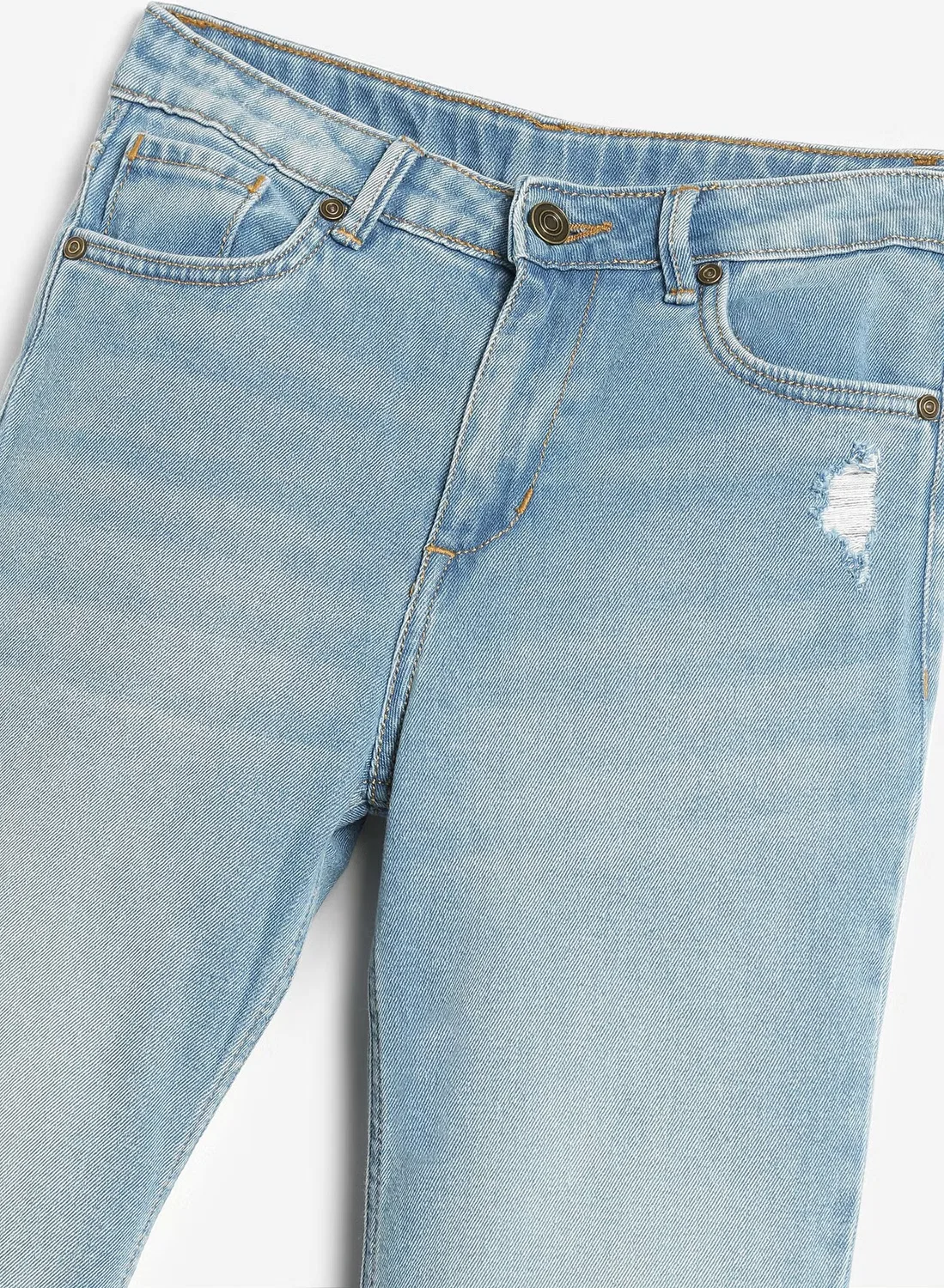 Джинсы с принтом, модель Girls Denim Jeans, Lilpicks, голубой — фото 3