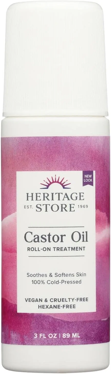 Касторовое масло Ролл-он, 2 шт по 88.72 мл, Heritage Store