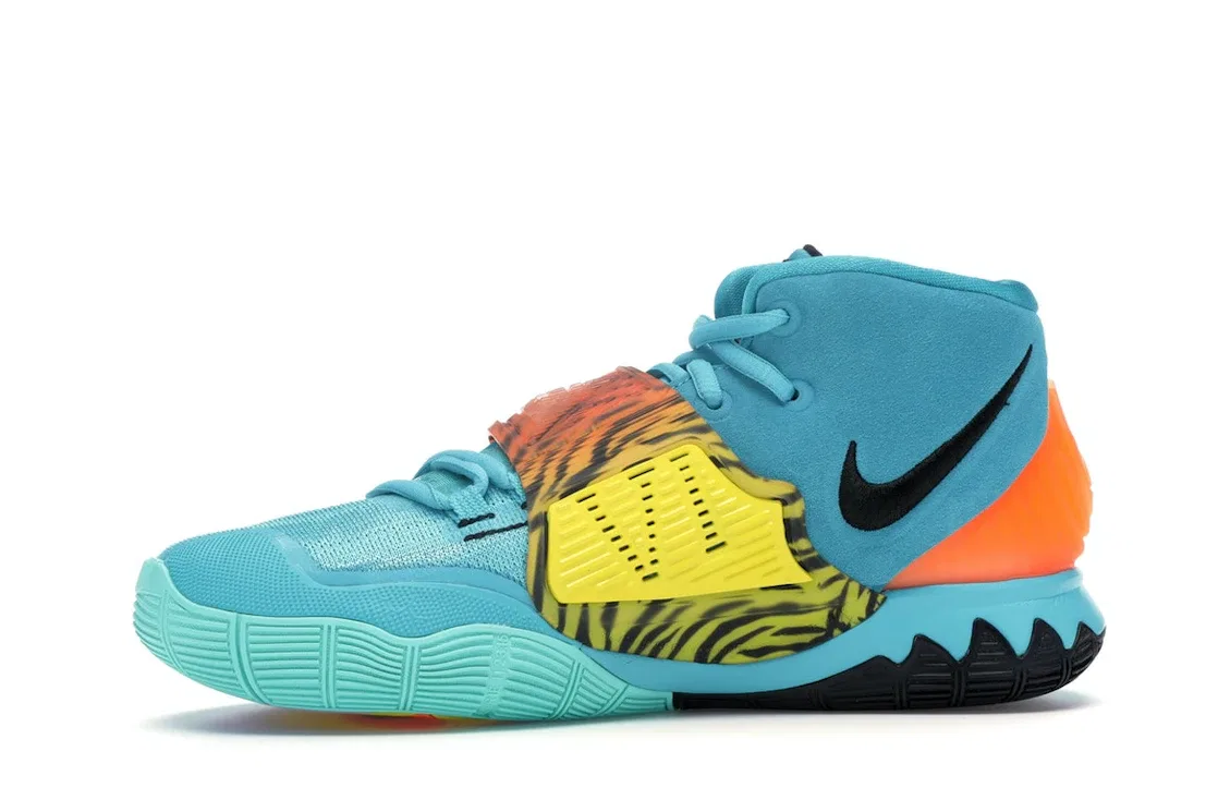 Детские кроссовки для мальчиков Nike Kyrie 6, Oracle Aqua/Black-Opti Yellow-Total Orange — фото 3