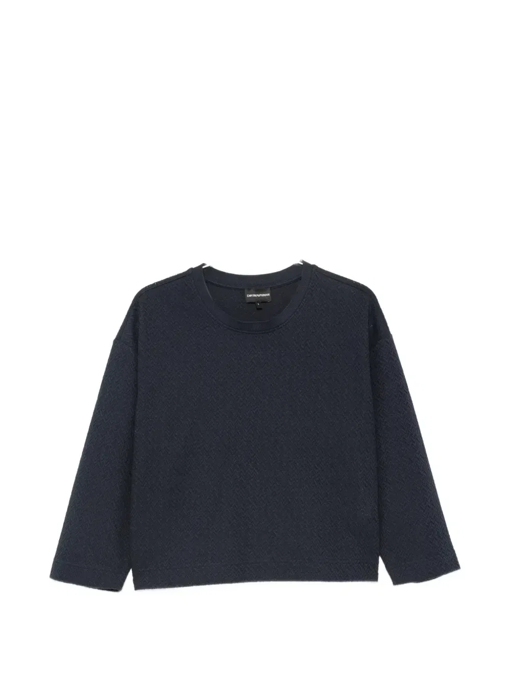 Свитер в елочку EMPORIO ARMANI, синий