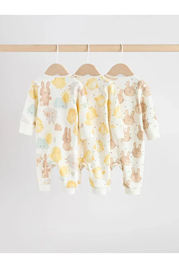 Детский комбинезон-спальный мешок с принтом Basics Next Baby, Yellow — фото 2