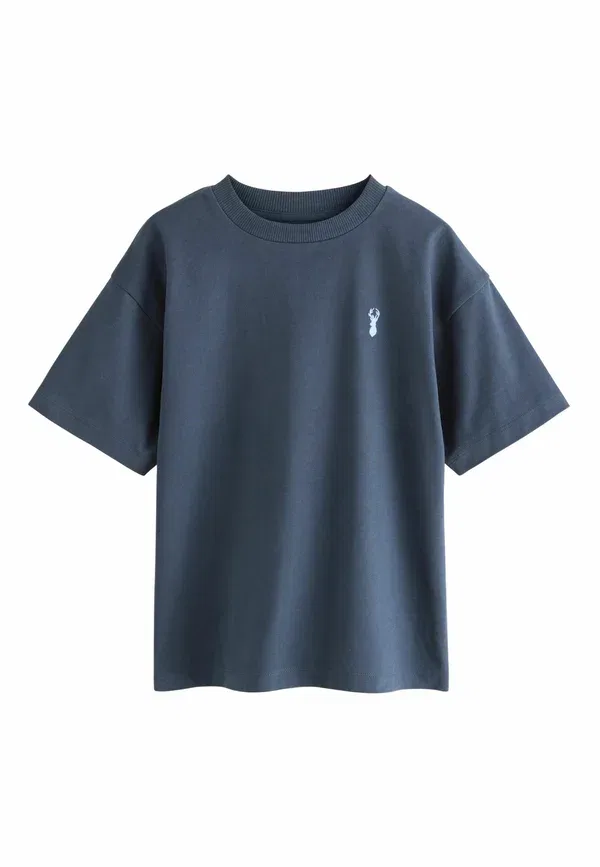 Футболка хлопковая Basic T-shirt Next, Mineral Green, синий/зеленый — фото 4