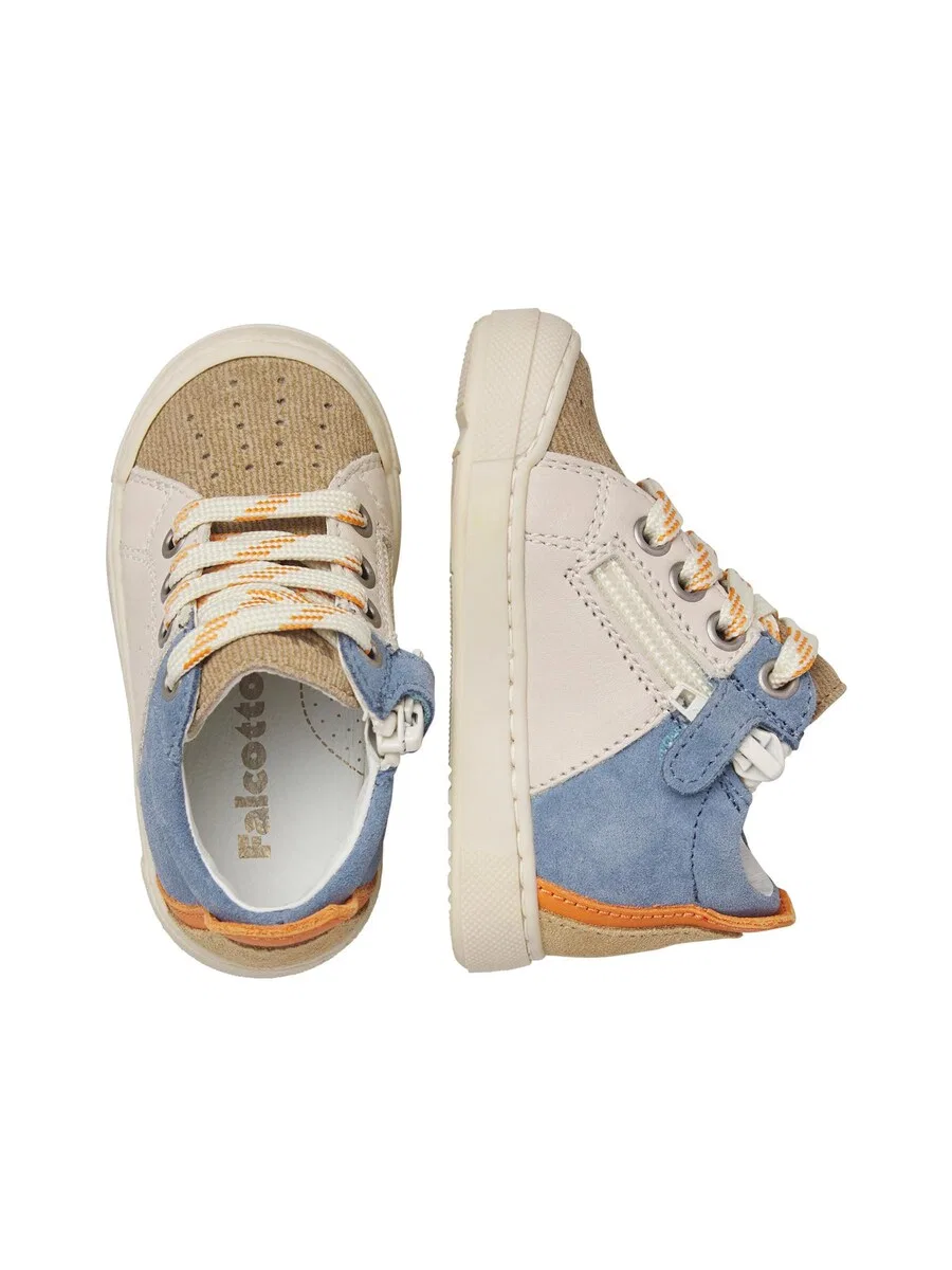 Кроссовки Falcotto Flats 'FABRON ZIP' светло-голубого цвета — фото 2