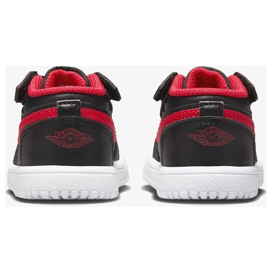 Детские кроссовки с закрытой пяткой, модель Jordan 1 Low, Nike, Черно-белый — фото 4