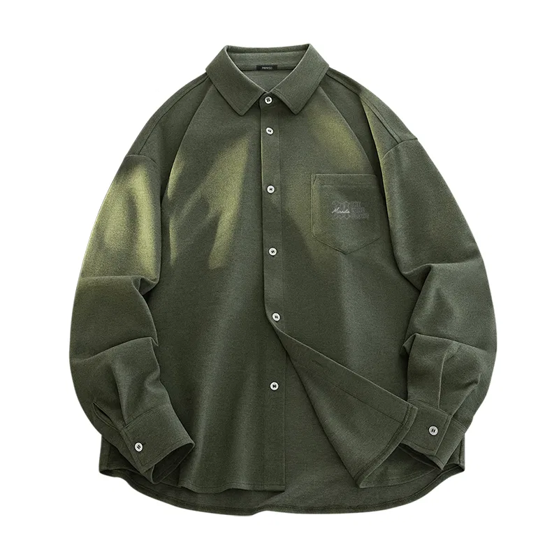 Детская рубашка с воротником поло MINISO, Green