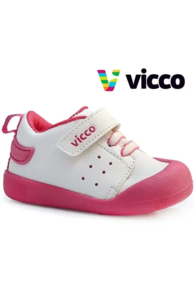 Детские ортопедические кроссовки для девочек с липучкой Oli First Step Vicco, Fuchsia