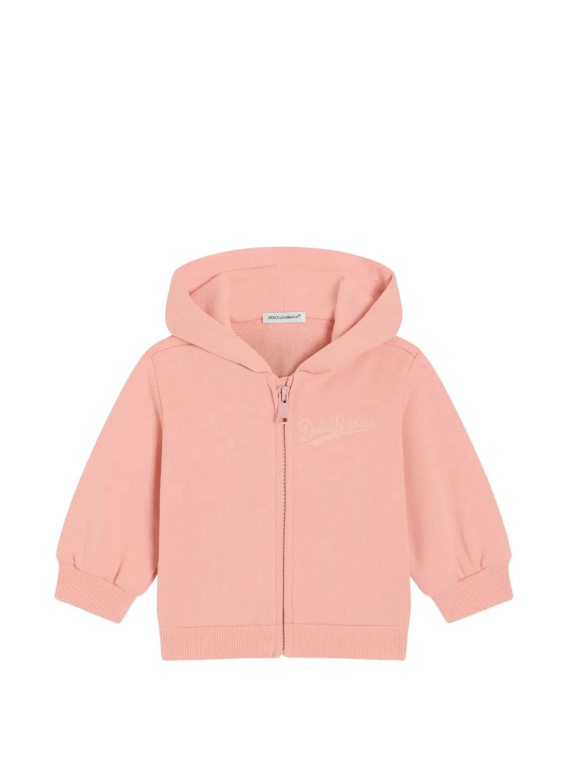 Топ на молнии с капюшоном Dolce & Gabbana Kids, розовый