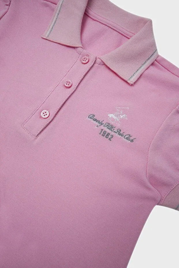 Детская футболка для девочек с коротким рукавом Beverly Hills Polo Club, Pink — фото 2