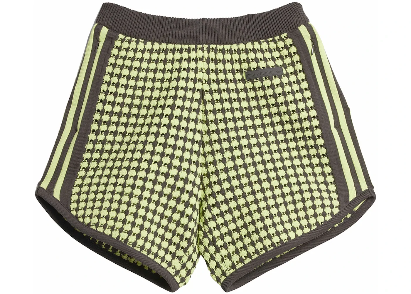 Унисекс шорты с принтом Adidas x Wales Bonner, Semi Frozen Yellow/Night Brown