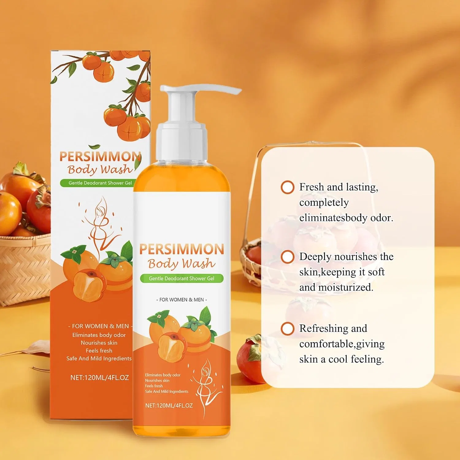 Гель для душа Persimmon Body Wash, 120 мл, Апельсиновый Generisch — фото 3