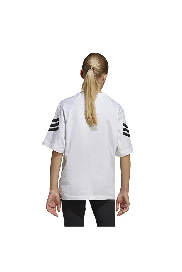 Детская футболка для девочек с коротким рукавом Adidas, White — фото 4