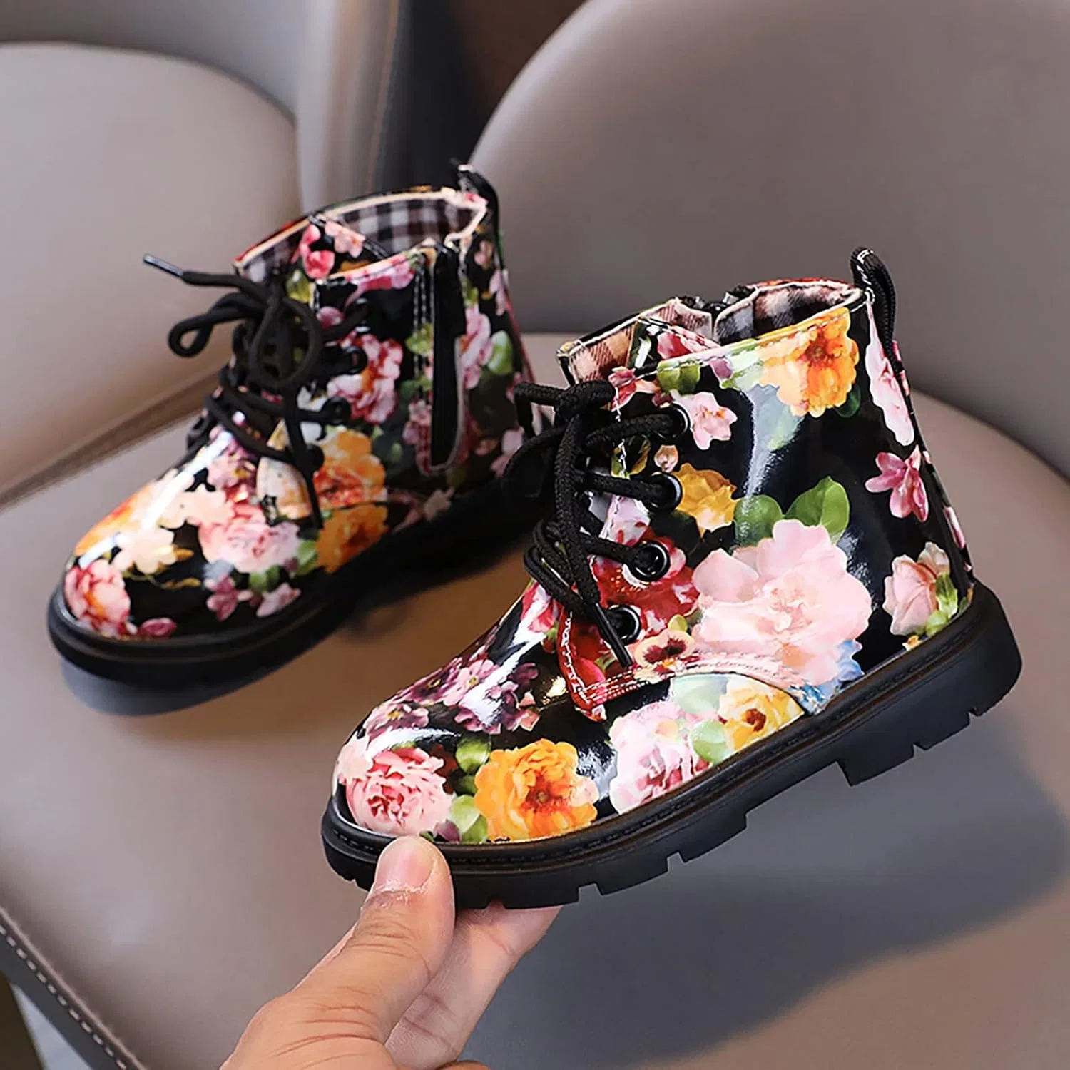 Детские ботинки для девочек с цветочным принтом Chelsea Waterproof Ankle Booties — фото 3