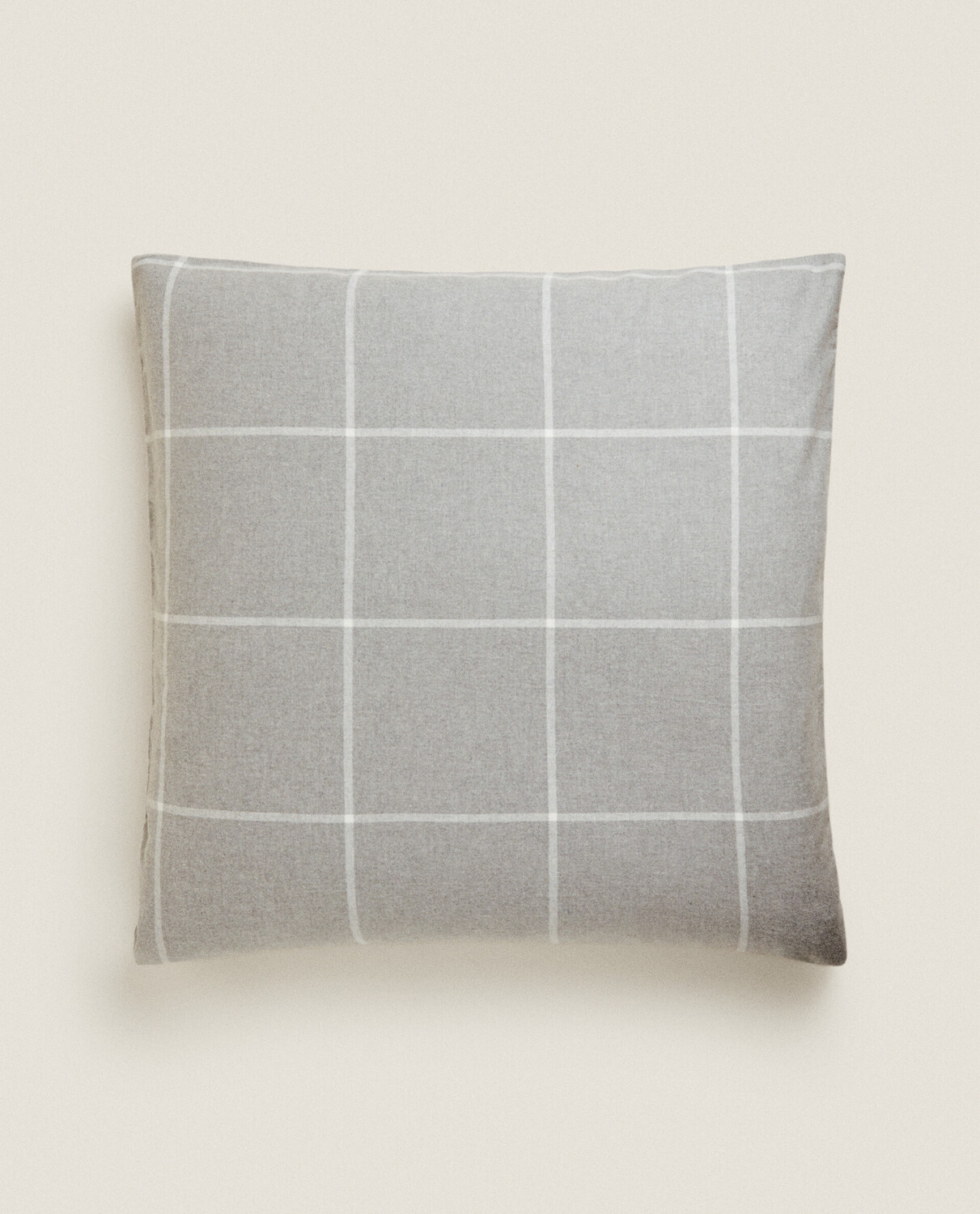 Наволочка Zara Home Check Flannel, серый — фото 2