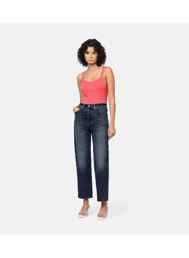 Джинсы с завышенной посадкой клеш Ribcage Levi'S, темно-синий — фото 3