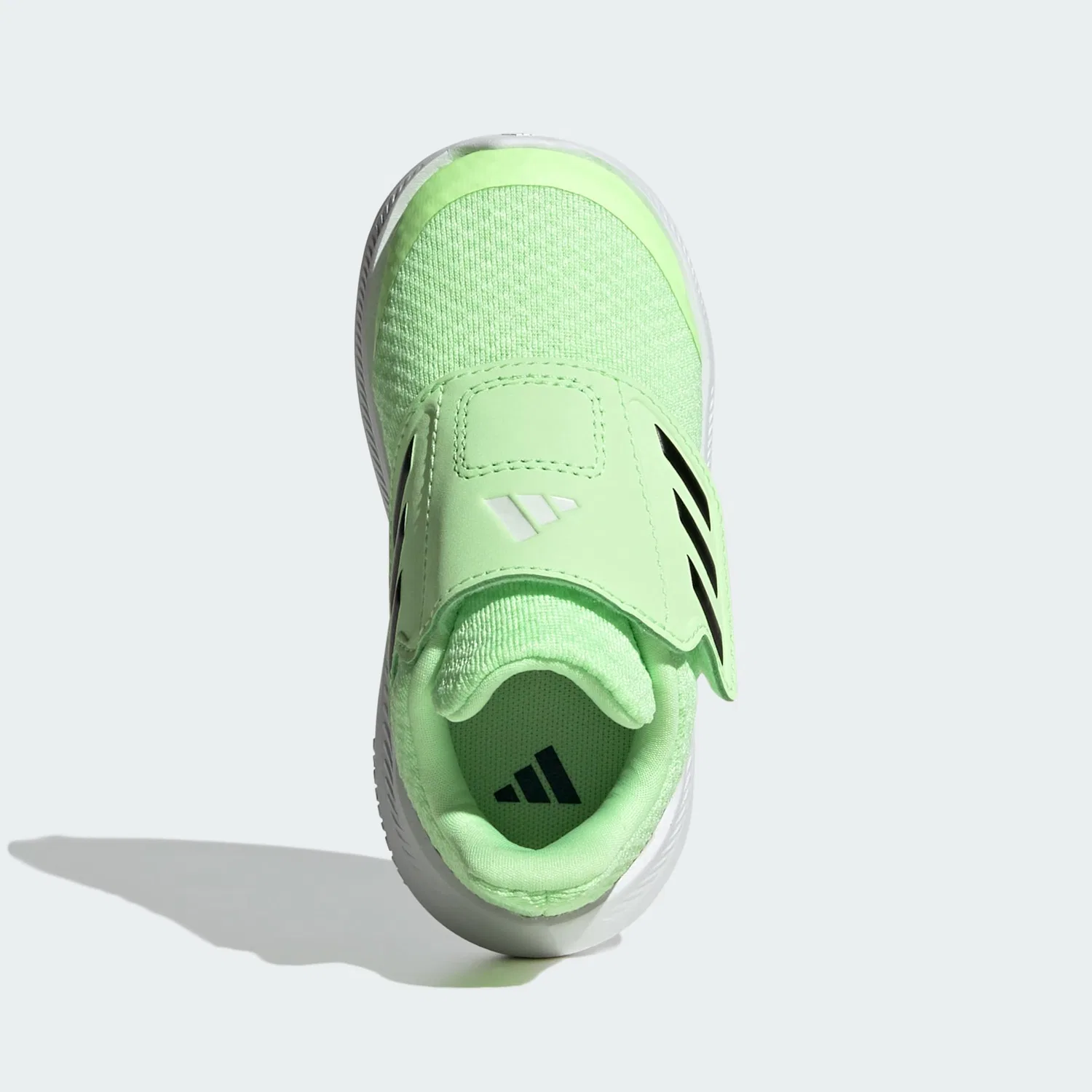 Детские кроссовки для мальчиков с липучкой Runfalcon 3.0 Ac I Sneaker Adidas, Green Spark Core Black Putty Grey — фото 3