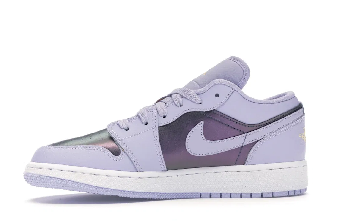 Детские кроссовки Lifestyle с принтом Jordan 1 Low Jordan Oxygen Purple / Oxygen Purple-Monsoon Blue-Melon Tint-White — фото 3