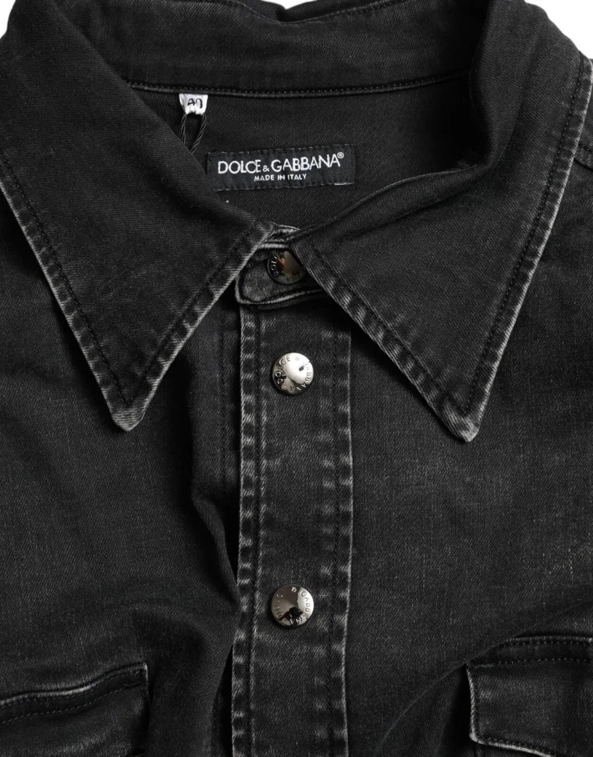 Женская джинсовая рубашка с длинным рукавом Dolce & Gabbana, Black — фото 2