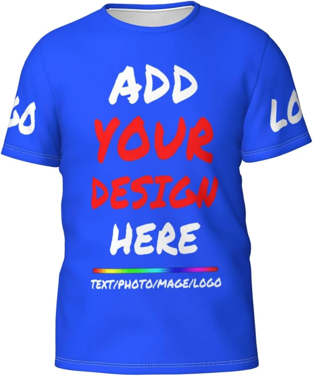 Футболка с принтом Custom T Shirts, Blue — фото 2