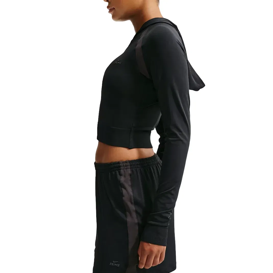Женское худи SKIMS Stretch Nylon Baby Hoodie 'Obsidian Igneous' Nike, Obsidian/Igneous — фото 4