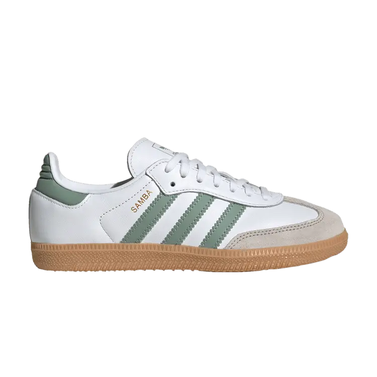 

Кроссовки adidas Samba OG J White Silver Green, белый