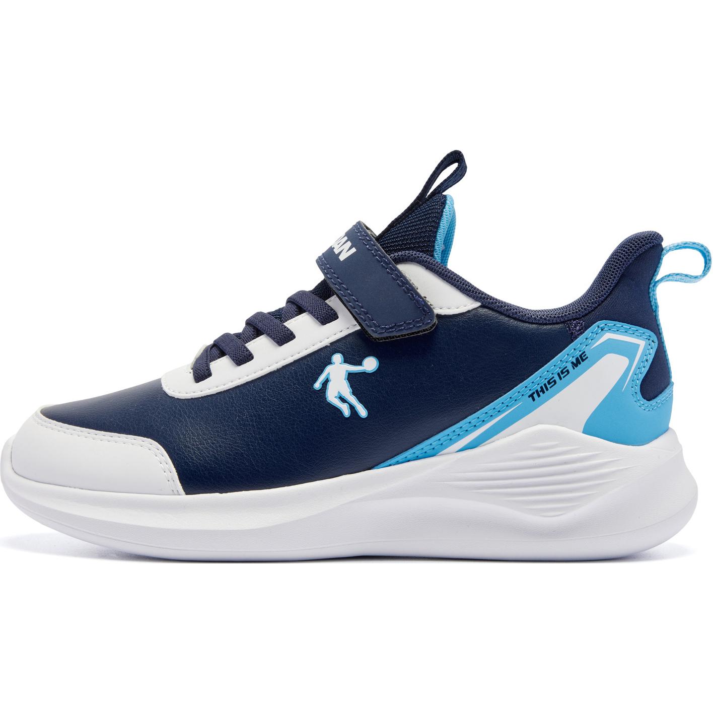 

QIAODAN Антискользящие износостойкие низкие детские беговые кроссовки Blue White