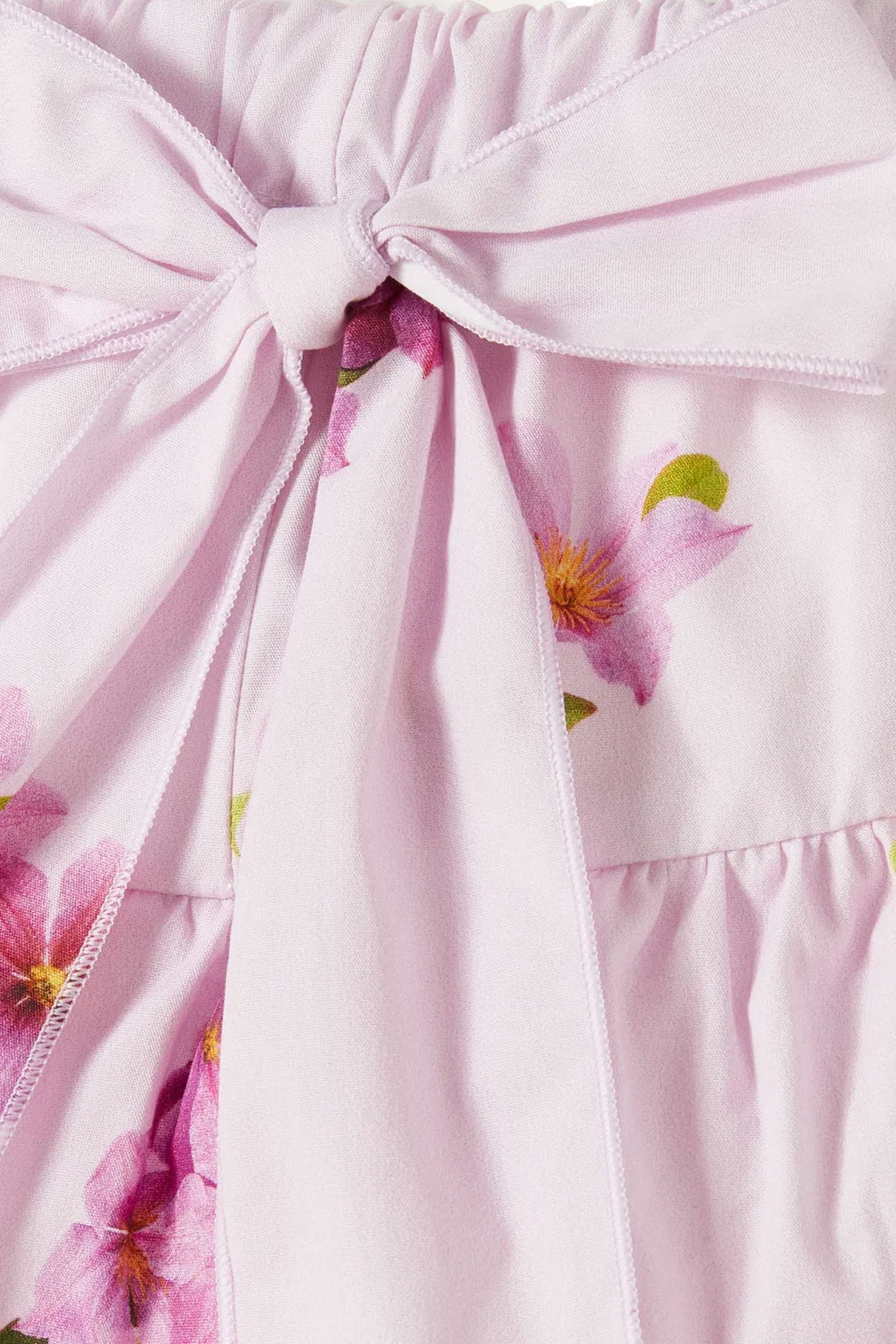 Юбка ярусная с принтом сирени хлопковая Phi Clothing — фото 4