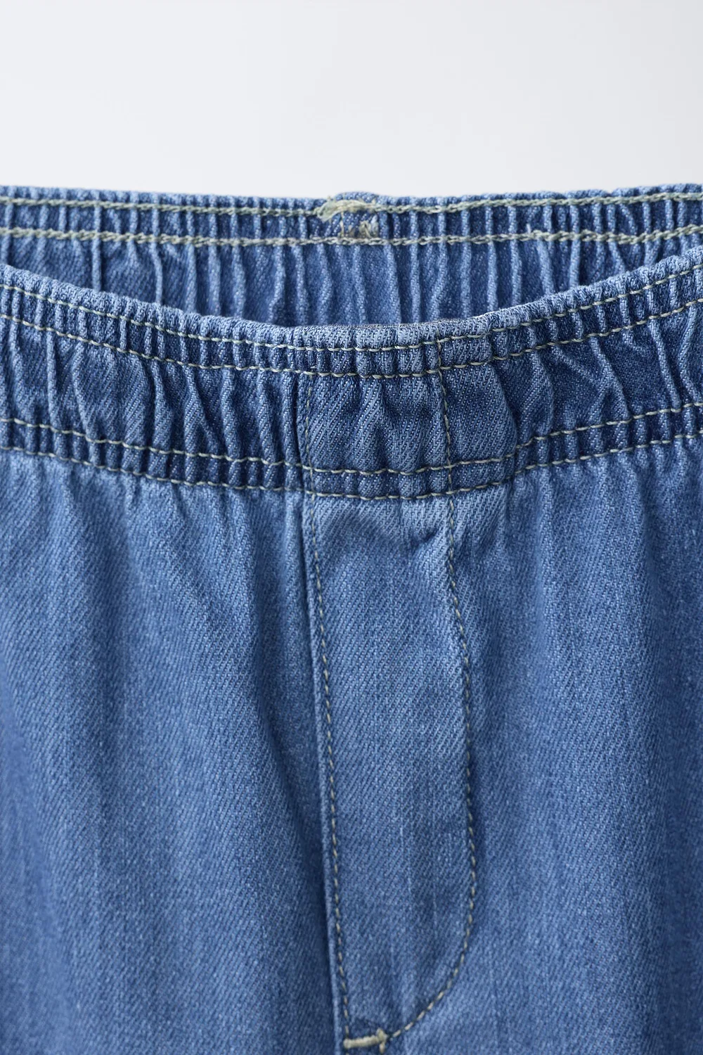 Эластичные струящиеся брюки бочкообразной формы ZARA, Blue — фото 3