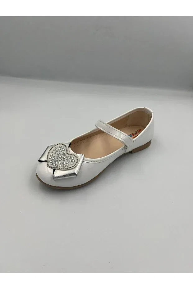 Детские балетки для девочек из искусственной кожи Kismet Kundura, White — фото 3