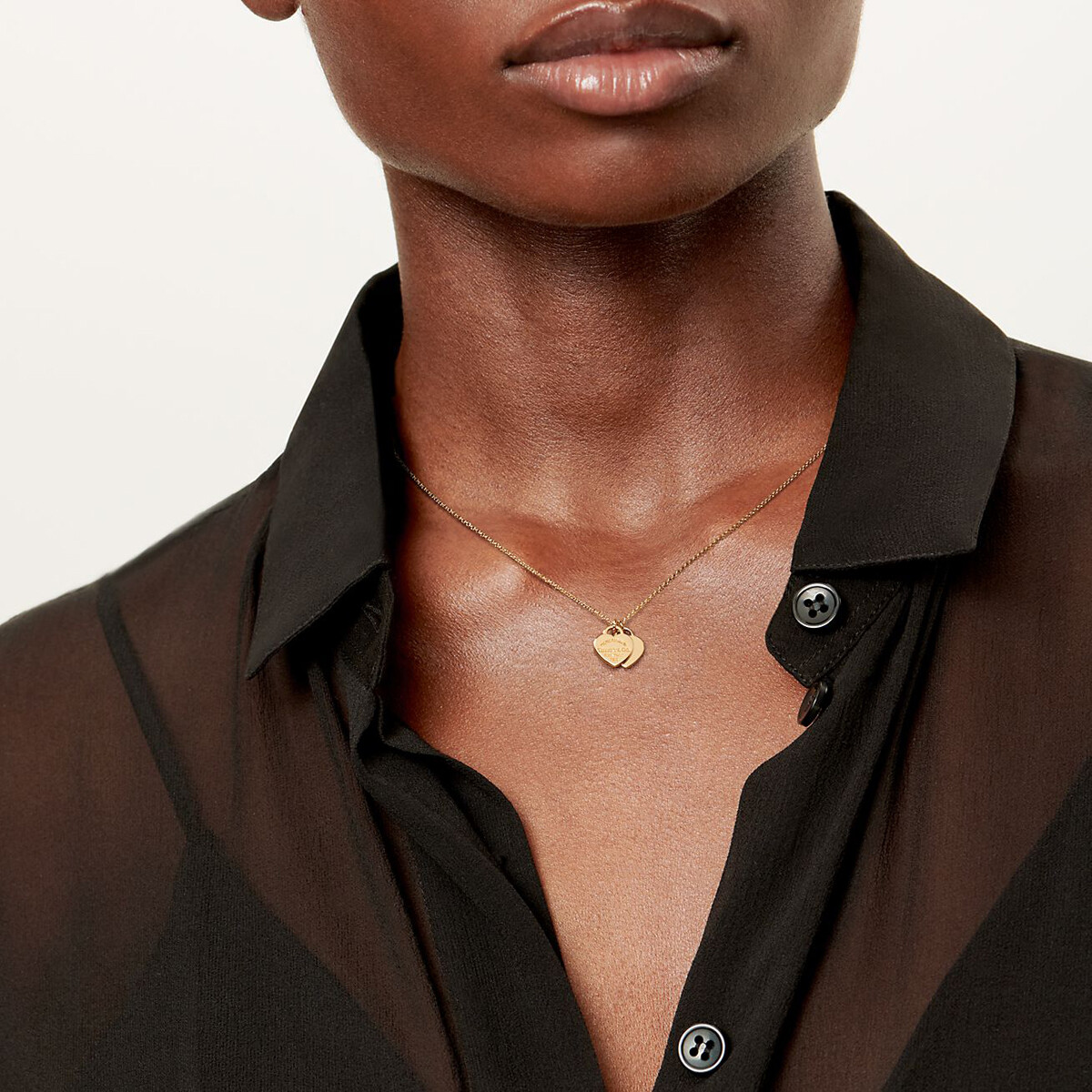 Подвеска Tiffany & Co. Return to Tiffany Double Heart Tag, золото — фото 4