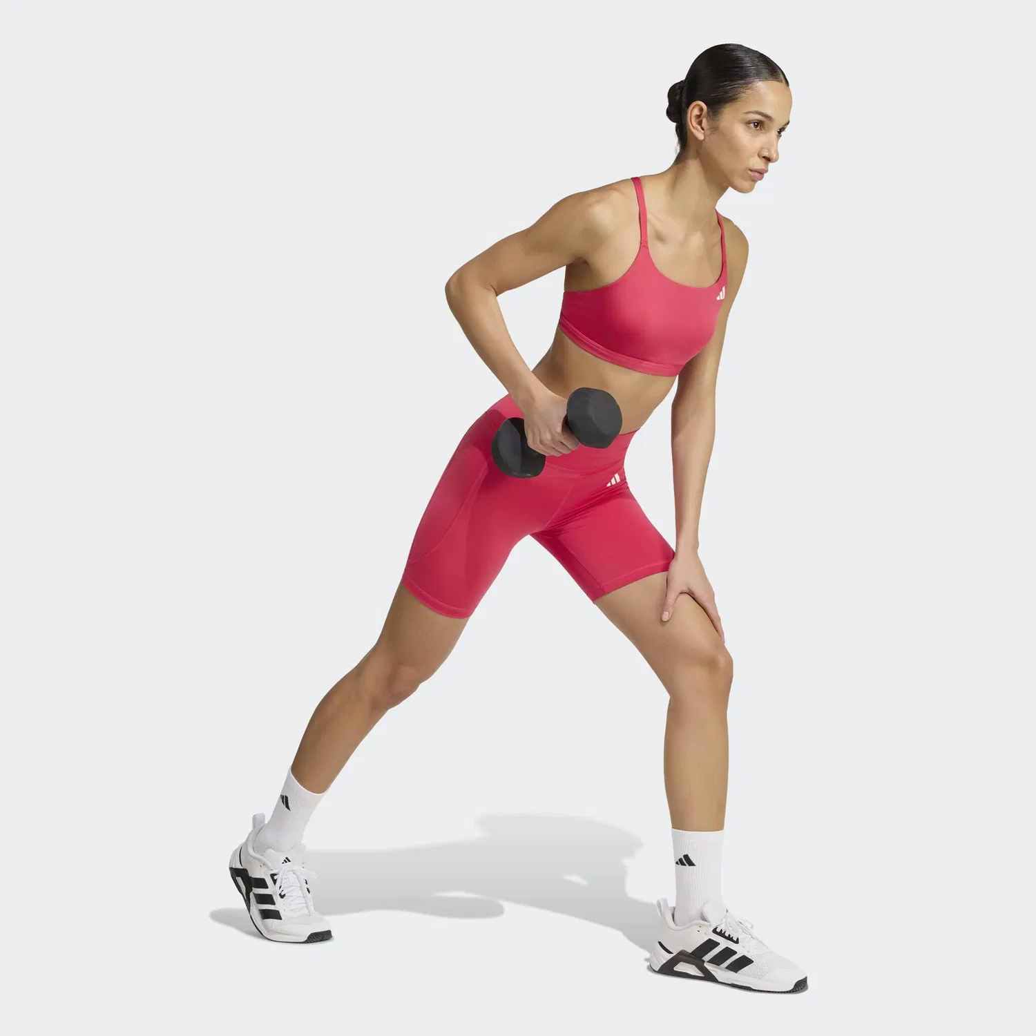 Женский спортивный бюстгальтер с легкой поддержкой Climacool Adidas Performance, Power Pink — фото 4
