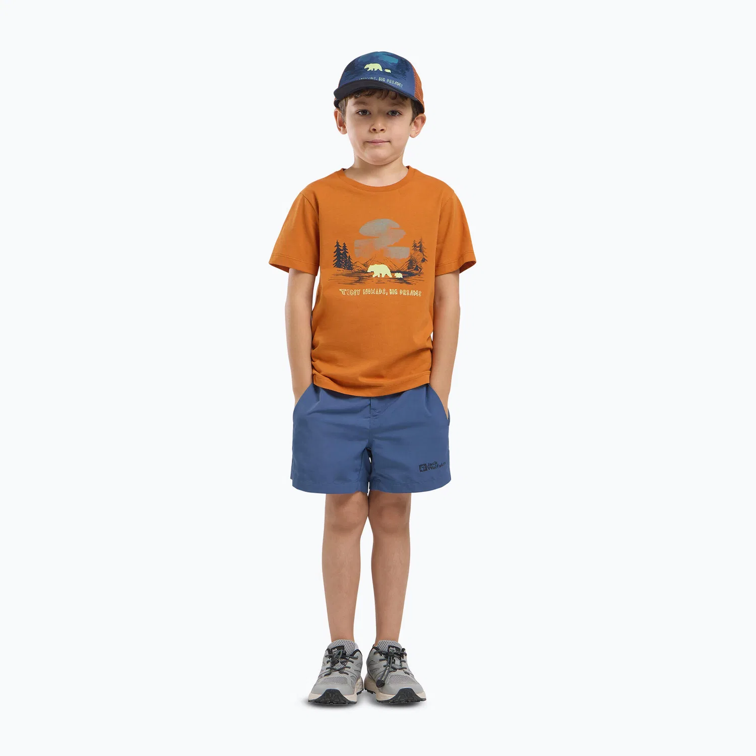 Детская футболка с принтом Graphic Cotton T Jack Wolfskin, Orange — фото 2